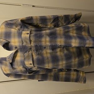 REI Co-Op Shirt Womens Sz XL Plaid Button Front Long Sleeves
